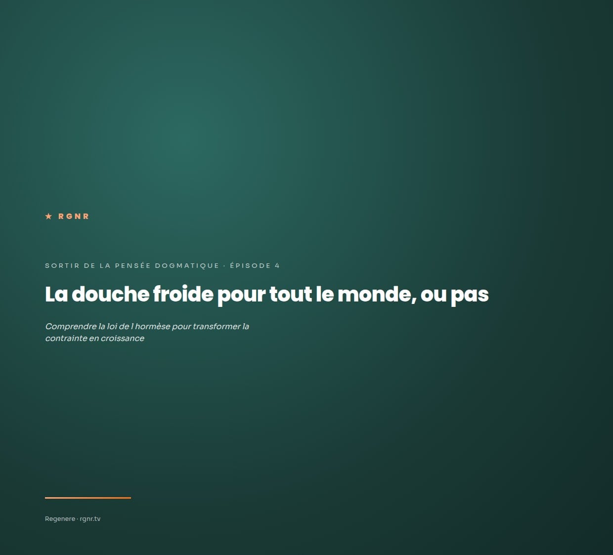 La douche froide pour tout le monde, ou pas — PDF